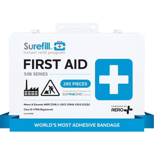 SUREFILL™ 50 ANSI 2021 B First Aid Kit - Metal carton