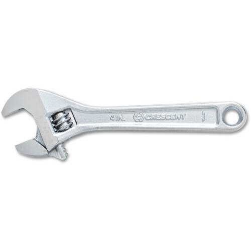 4″ Chrome Finish Adjustable Wrench