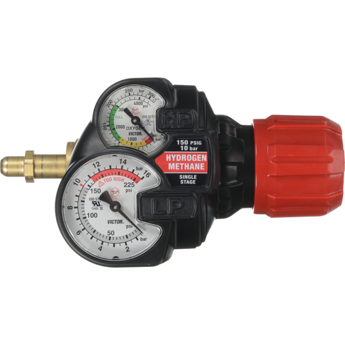 ‎Victor Model ESS42-150-350 EDGE Series 2.0 Heavy Duty/High Capacity Hydrogen And Methane Single Stage Regulator, CGA-350