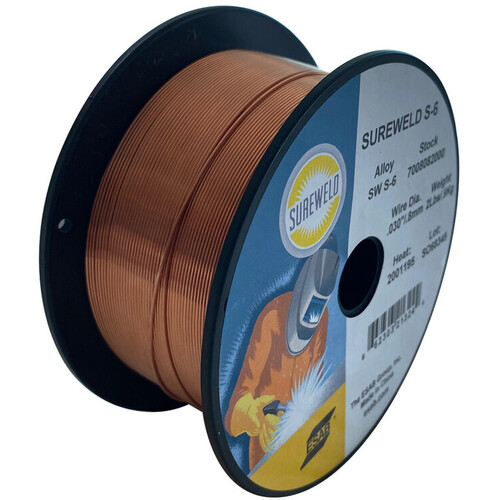 ESAB SUREWELD S-6 .030″ MIG Welding Wire, 2# Plastic Spool