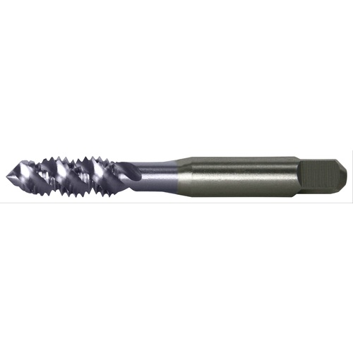 M6x1.0 3 Flute D5 Plug HSS High Helix Spiral Flute Tap- TiCN