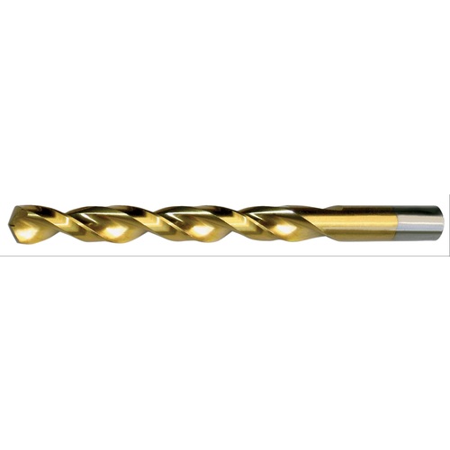 1/4-E RHS / RHC HSS 135 Degree Split Point Heavy Duty Parabolic Jobber Length Drill - TiN