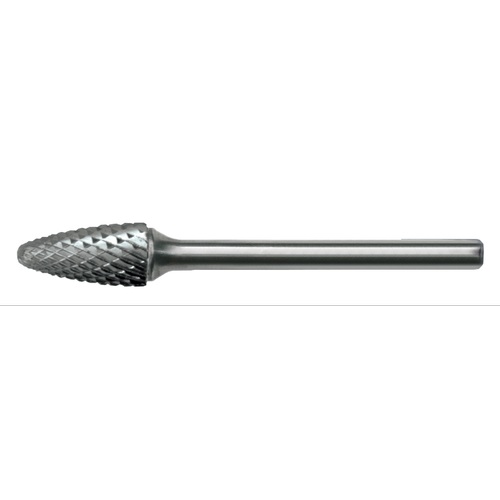 SF-5 Double Cut Solid Carbide Bur-Round Nose Tree Shape