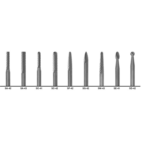 9PC CARB DBL CUT BURR_SET