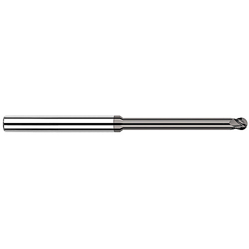 ‎Ballnose End Mill; 1/32″ Dia. × 3/64″ LOC × 1/8″ Shank Dia. × 2-1/2″ OAL ; 4 FL ; CVD ; Diamond