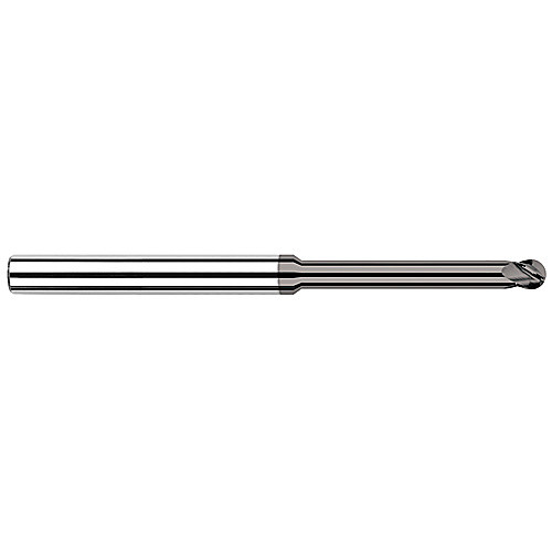 ‎Ballnose End Mill; 1/32″ Dia. × 3/64″ LOC × 1/8″ Shank Dia. × 2-1/2″ OAL ; 4 FL ; CVD ; Diamond