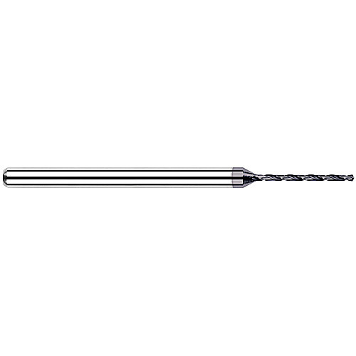 Solid Carbide Drill; 3/32″ Dia. × 1/8″ Shank Dia. × 2″ OAL × 0.9″ LCF ; 130 Degrees ; Helical Flute ; TiAlN