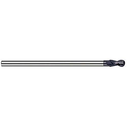 Ballnose End Mill; 3/8″ Dia. × 0.563″ LOC × 5/16″ Shank Dia. × 4″ OAL ; 2 FL ; Carbide ; AlTiN