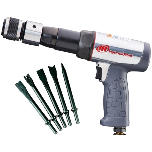 ‎119MAXK Industrial Duty Air Hammer Kit, Includes 5-peice Chisel Set, Vibration Reduced, 2530 BPM, 3-1/2 inch Stroke, 3/4 inch Bore Diameter