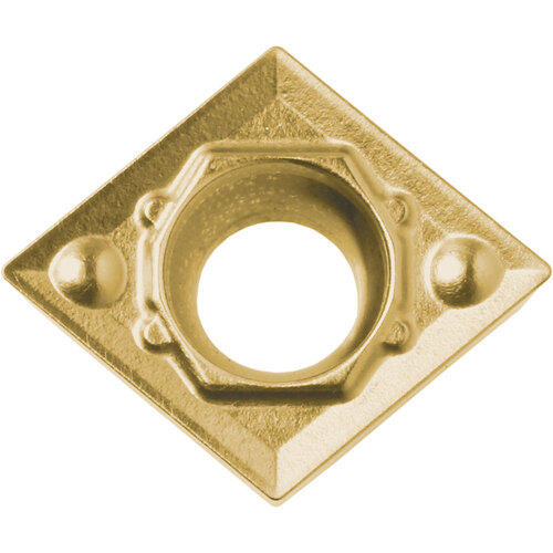 CCMT 3251 HQ CA525, 1/64″ Corner Radius, 5/32″ Thick, 3/8″ Inscribed Circle, TiCnulll2O3/TiN, Diamond, Turning Indexable Insert