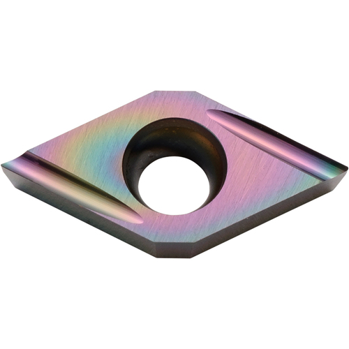 DCET 21505 U PDL010, 0.008″ Corner Radius, 3/32″ Thick, 1/4″ Inscribed Circle, C, 55 Degree Diamond, Turning Indexable Insert