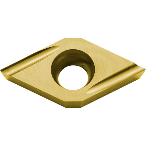 DCGT 3251 E-U PV710, 1/64″ Corner Radius, 5/32″ Thick, 3/8″ Inscribed Circle, TiCN (MEGACOAT NANO), Diamond, Turning Indexable Insert