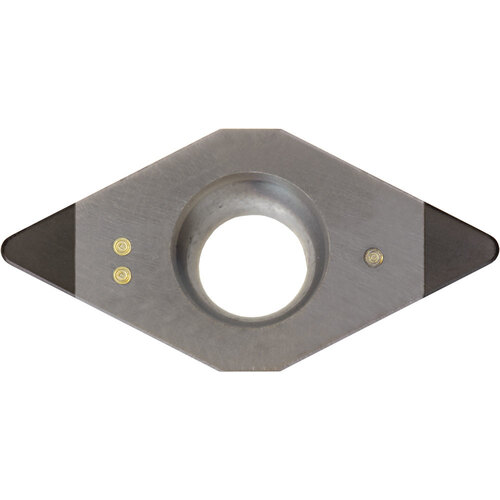 DCMW 3251 KBN10M, 1/64″ Corner Radius, 5/32″ Thick, 3/8″ Inscribed Circle, MEGACOAT, 55 Degree Diamond, Turning Indexable Insert