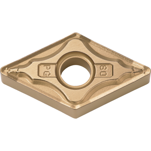 DNMG 432 PG CA530, 1/32″ Corner Radius, 3/16″ Thick, 1/2″ Inscribed Circle, TiCnulll2O3/TiN, Diamond, Turning Indexable Insert