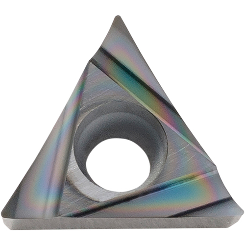 TCGT 221 A3 PDL025, 1/64″ Corner Radius, 1/8″ Thick, 1/4″ Inscribed Circle, C, 60 Degree Triangle, Turning Indexable Insert