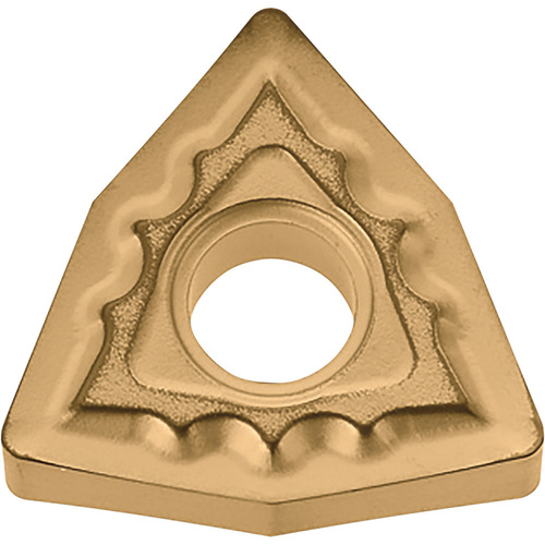 WNMG 431 TK CA6525, 1/64″ Corner Radius, 3/16″ Thick, 1/2″ Inscribed Circle, TiCnulll2O3/TiN, Trigon, Turning Indexable Insert