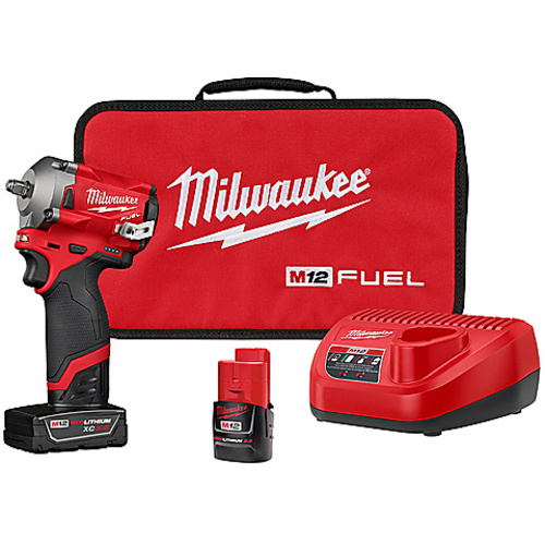 M12 FUEL 3/8″ Stubby Impact Wrench Kit