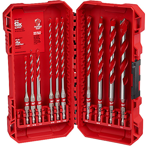 10pc. SHOCKWAVE Impact Duty Carbide Hammer Drill Bit Kit