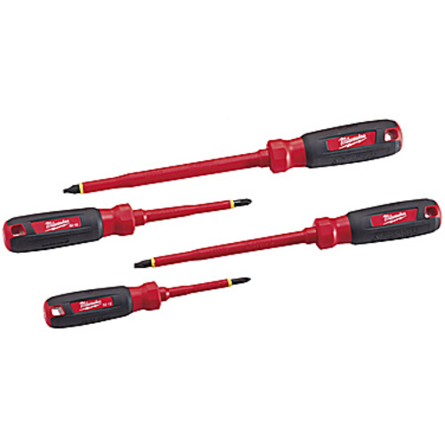 4 PC 1000V Insulated Screwdriver Set with Square Recess