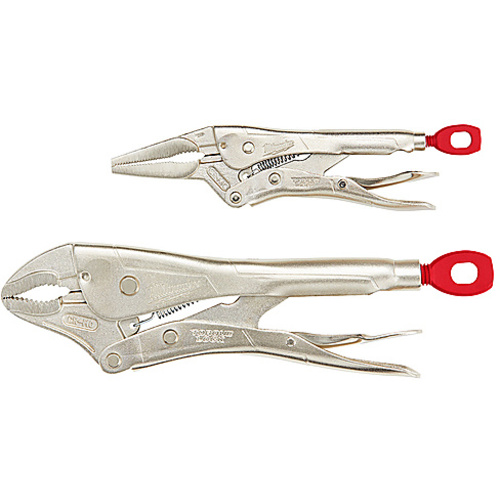 2 Pc. 10″ CURVED JAW & 6″ LONG NOSE TORQUE LOCK LOCKING PLIERS SET