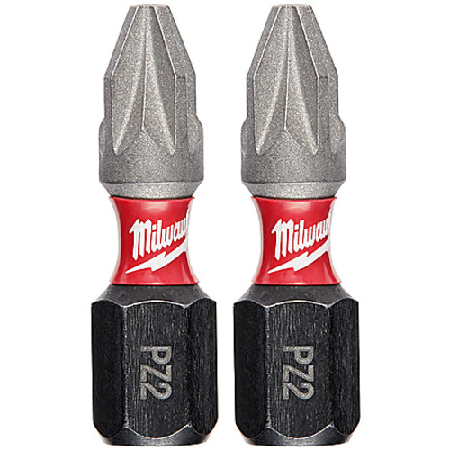 Shockwave 1″ Impact Pozidriv #2″Insert Bits (2PK)