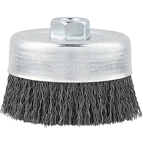 4″ Crimped Wire Cup Brush- Carbon Steel
