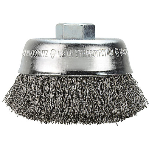 ‎3-1/2″ Crimped Wire Cup Brush- Carbon Steel