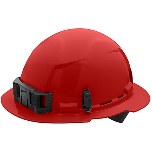 RED FL BRIM HARDHAT 4PT E