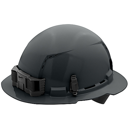 GRY FL BRIM HARDHAT 4PT C