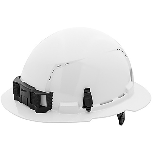 WHT FL BRIM HARDHAT 6PT C