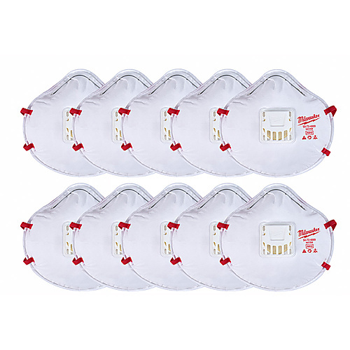 (10)N95 VALVE RESPIR 3PK