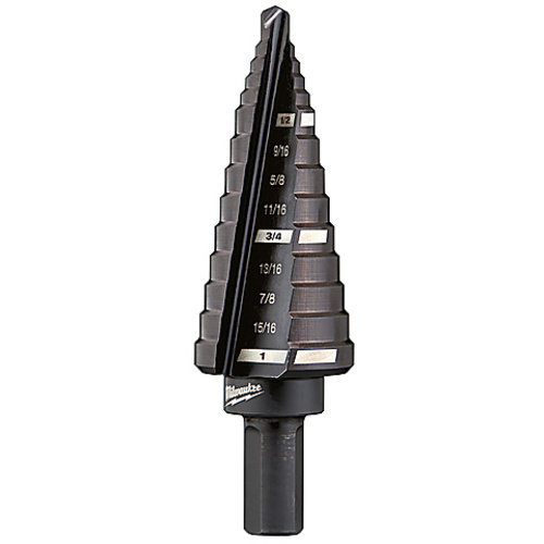 ‎#8 Step Drill Bit, 1/2″ - 1″ by 1/16″