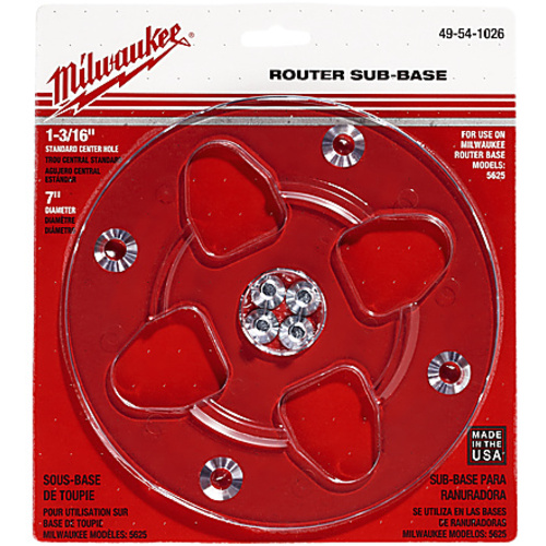 ‎Clear, 7″ Diameter, 1-3/16″ Center Hole Sub-Base