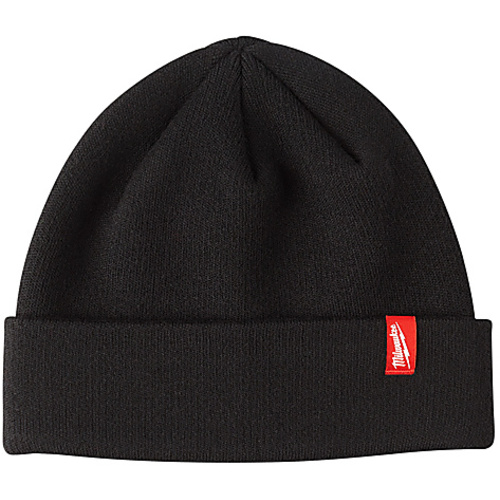 BLACK CUFFED BEANIE