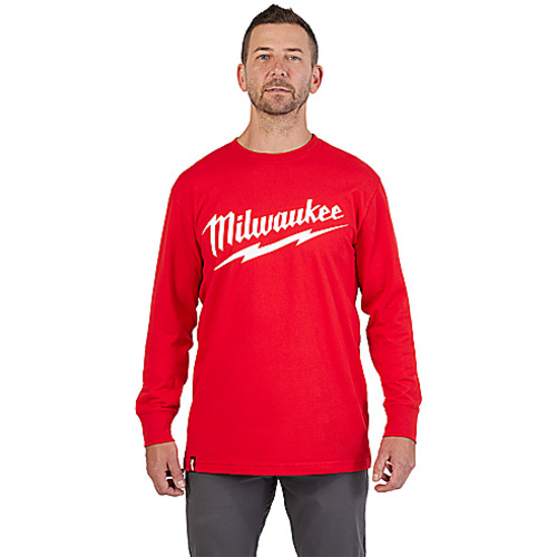 HD T-SHIRT-LS LOGO RED S
