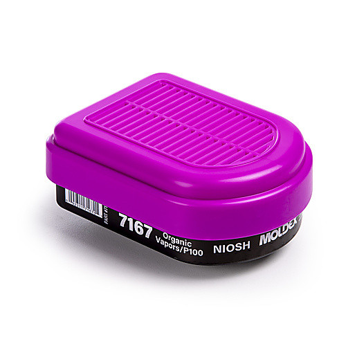 Moldex 7167 Semi-Rectangular Combo Organic Vapor Cartridge/ P100 Filter