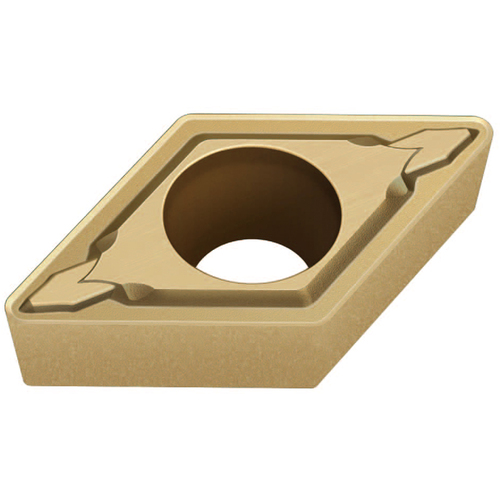 DCMT 21.51 LM MC7025, 0.4 mm Corner Radius, 2.38 mm Thick, 6.35 mm Inscribed Circle, Turning Indexable Insert