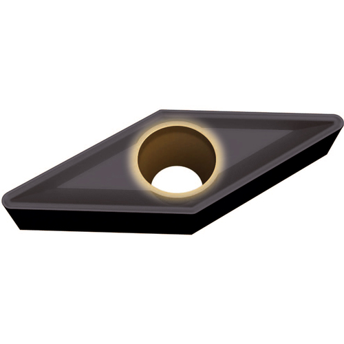 VCMT 331 MK MC5015, 1/64″ Corner Radius, 3/16″ Thick, 3/8″ Inscribed Circle, Turning Indexable Insert