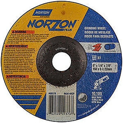 6″ × 1/4″ × 7/8″ NorZon Plus Non-Woven Depressed Center Wheel Type 27
