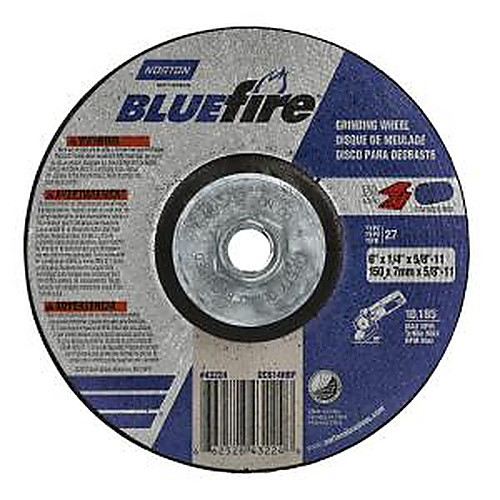 ‎6 × 1/4 × 5/8 - 11″ BlueFire Grinding Wheel ZA 24 S Type 27