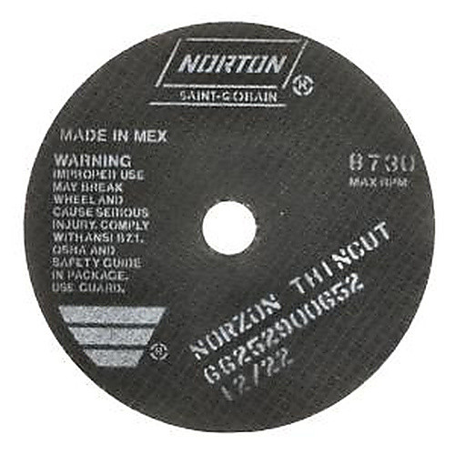 7 × 1/16 × 7/8″ NorZon Plus Right Angle Cut-Off Wheel Type 01 Straight 36 Grit