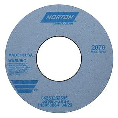 12″ × 1″ × 5″ Norton SG Surface/Cylindrical Wheel Type 01 Straight 60 Grit Ceramic Alumina