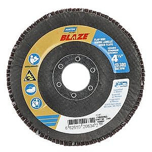 ‎4-1/2″ × 1/4″ × 7/8″ SG Blaze R980P Flap Disc Type 27 Flat 80 Grit