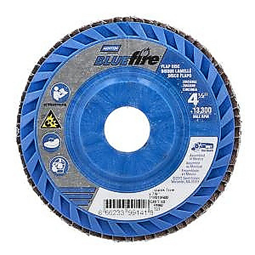 ‎4-1/2 × 7/8″ BlueFire Plastic Flat Flap Disc Type 27 P40 Grit R884P Zirconia Alumina