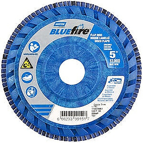 5 × 7/8″ BlueFire Plastic Flat Flap Disc Type 27 P80 Grit R884P Zirconia Alumina