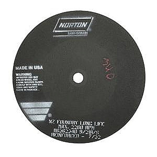 ‎24″ × 7/32″ × 1-3/4″ NorZon Foundry Cut-Off Wheel Type 01 Straight 24 Grit