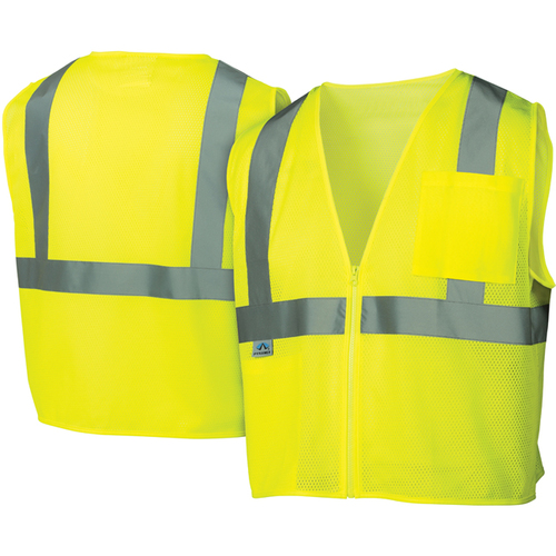 CLASS 2 VEST LIME WITH ZIPPER- MED