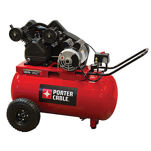 20 Gal. Single Stage Air Compressor, Horizontal, medium Duty Cast Iron
