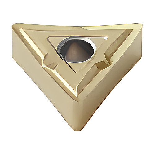 TNMP 332 MF1 CP200, 0.031″ Corner Radius, 0.187″ Thick, 3/8″ Inscribed Circle, TiAlN|TiN, 60° Triangle, Turning Indexable Insert