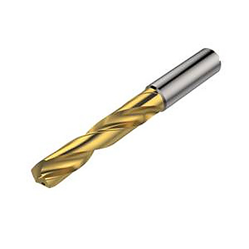 5/16″ Dia. × 8 mm Shank × 53 mm Flute Length × 91 mm OAL, 5xD, 140°, TiAlN, 5xD Flute, Coolant Thru, Round Solid Carbide Drill